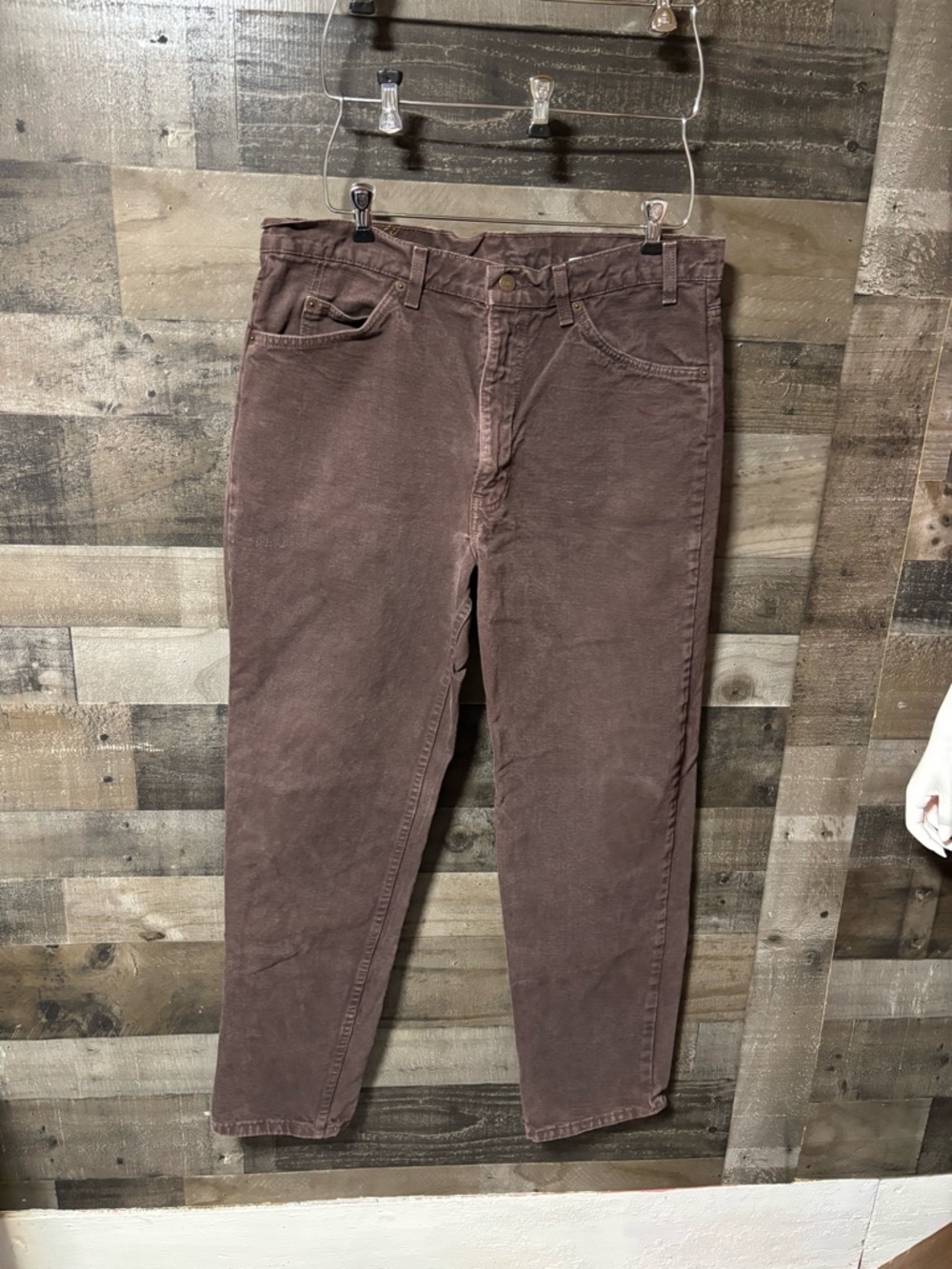 Vintage 90s Levi's Men's 555 Relaxed Fit Straight Leg Dark Brown Jeans 38x32